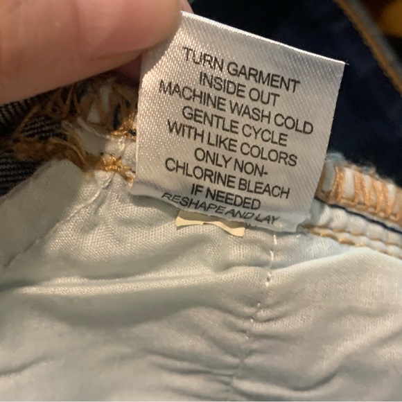 Coco + Carmen Dark Blue Wash Distressed Beaded Skinny Jeans High Rise Size L/XL - Picture 7 of 14